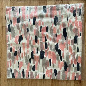 NWT West Elm Embroidered Brushstrokes Pink Pillow Cover